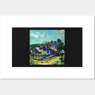 Farmhouses in the Morning Posters and Art